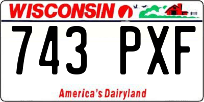 WI license plate 743PXF