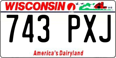 WI license plate 743PXJ