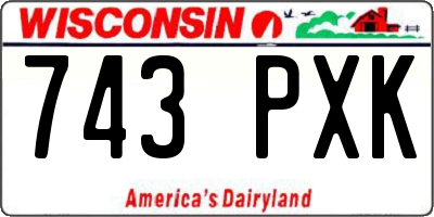 WI license plate 743PXK