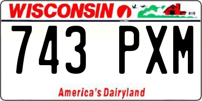 WI license plate 743PXM
