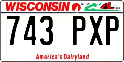 WI license plate 743PXP