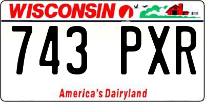WI license plate 743PXR