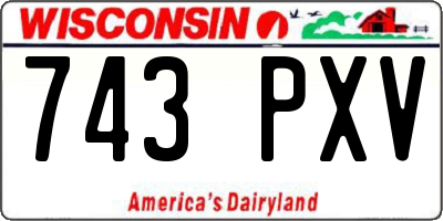 WI license plate 743PXV