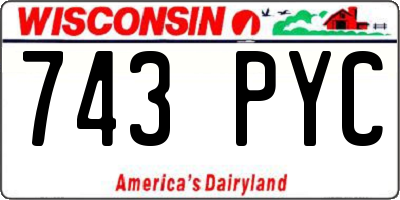 WI license plate 743PYC