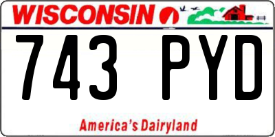 WI license plate 743PYD