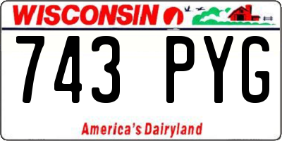WI license plate 743PYG