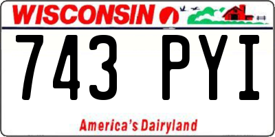 WI license plate 743PYI