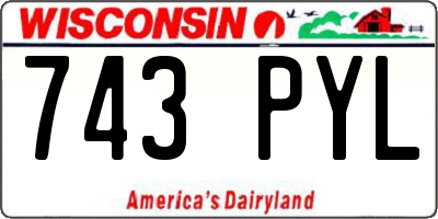 WI license plate 743PYL
