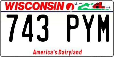 WI license plate 743PYM