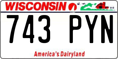 WI license plate 743PYN