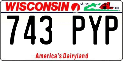 WI license plate 743PYP