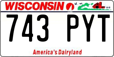 WI license plate 743PYT