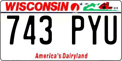 WI license plate 743PYU