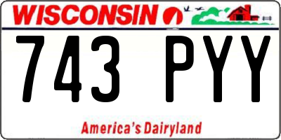 WI license plate 743PYY