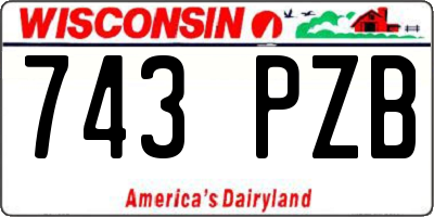WI license plate 743PZB