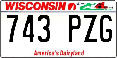 WI license plate 743PZG