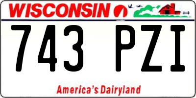 WI license plate 743PZI