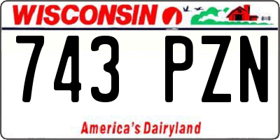 WI license plate 743PZN