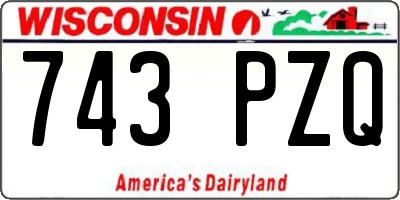 WI license plate 743PZQ