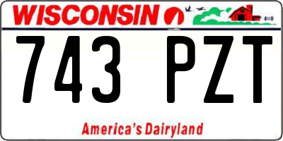 WI license plate 743PZT