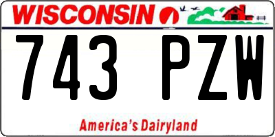WI license plate 743PZW