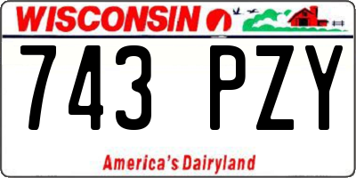 WI license plate 743PZY
