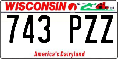 WI license plate 743PZZ