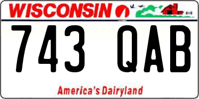 WI license plate 743QAB