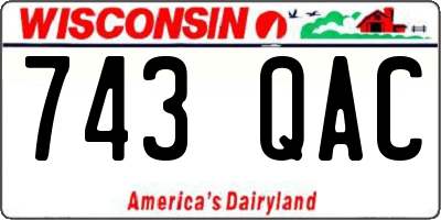 WI license plate 743QAC