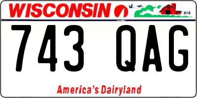 WI license plate 743QAG