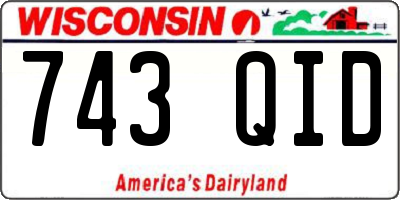 WI license plate 743QID