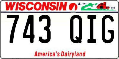 WI license plate 743QIG