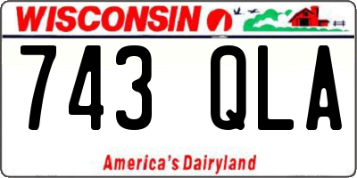WI license plate 743QLA