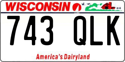 WI license plate 743QLK