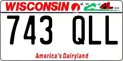 WI license plate 743QLL
