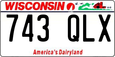 WI license plate 743QLX