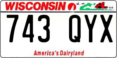 WI license plate 743QYX