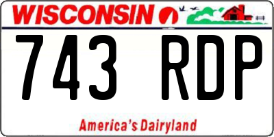 WI license plate 743RDP
