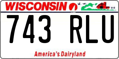 WI license plate 743RLU