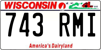 WI license plate 743RMI