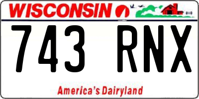 WI license plate 743RNX
