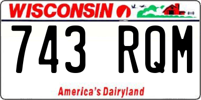 WI license plate 743RQM