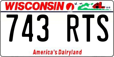 WI license plate 743RTS