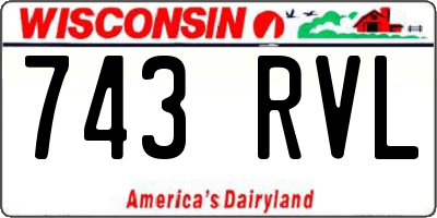 WI license plate 743RVL