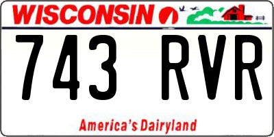 WI license plate 743RVR