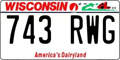 WI license plate 743RWG