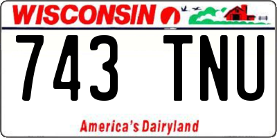 WI license plate 743TNU