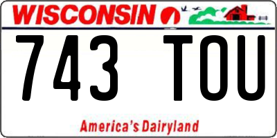 WI license plate 743TOU