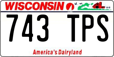 WI license plate 743TPS