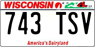 WI license plate 743TSV